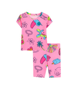 Billie blush cycling shorts set