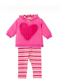 Agatha heart stripe leggings set