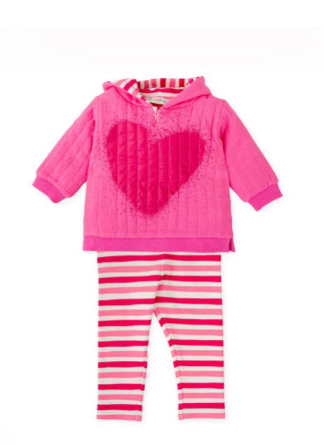 Agatha heart stripe leggings set