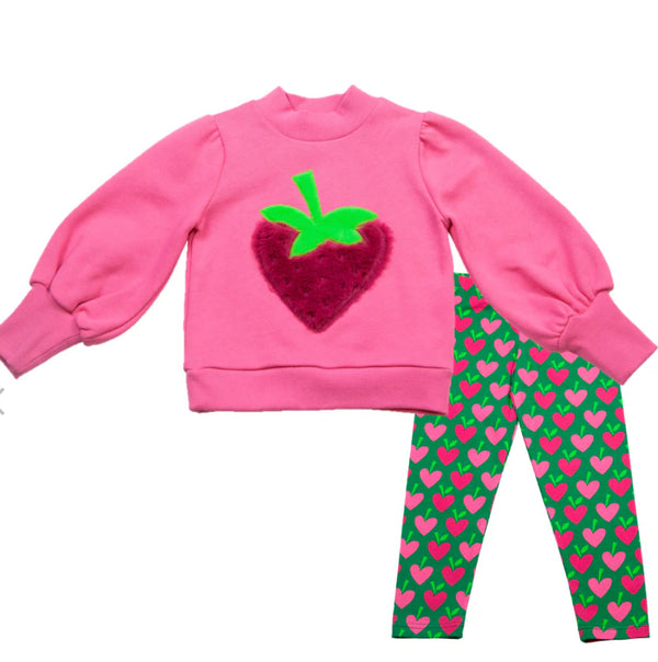 Agatha strawberry leggings set