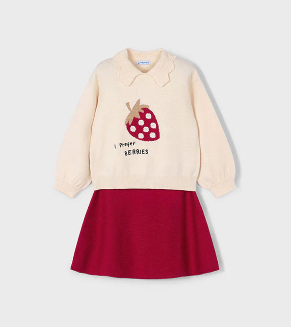 Mayoral strawberry skirt set 4932