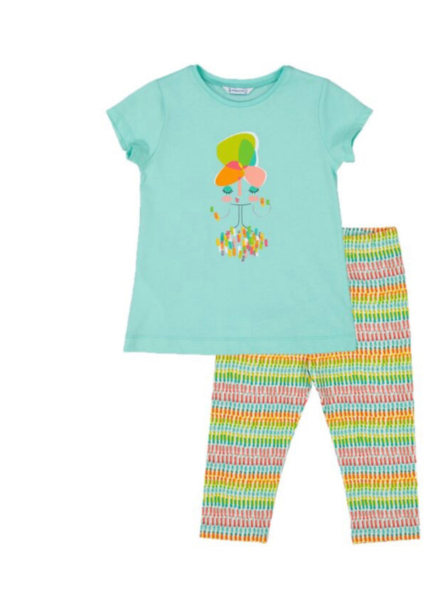 Mayoral turquoise leggings set