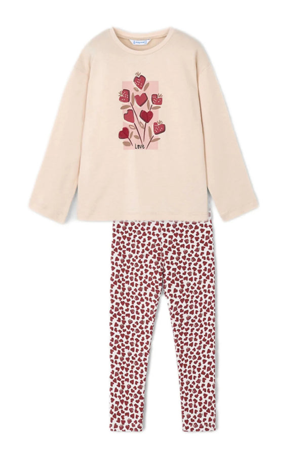 Mayoral strawberry leggings set 4005