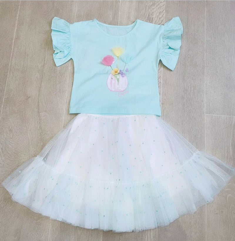 Lapin house tulle skirt set