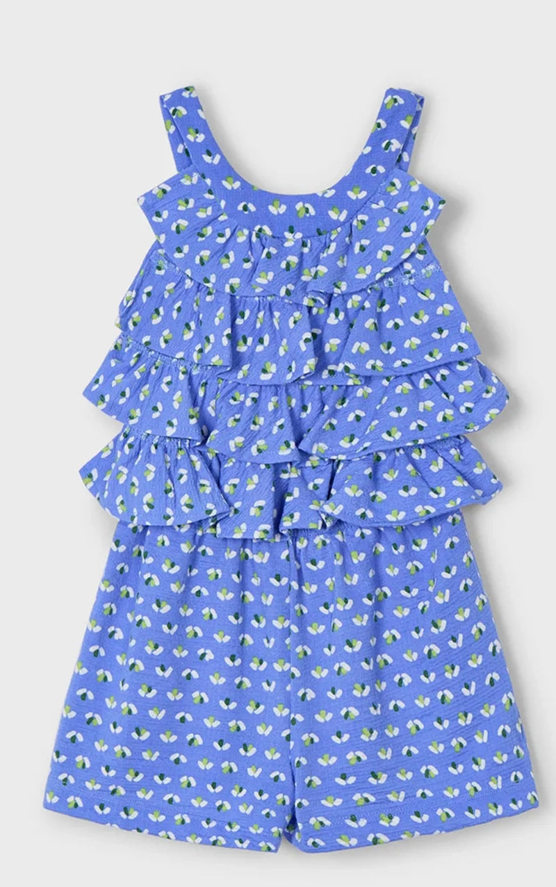 Mayoral blue flower playsuit