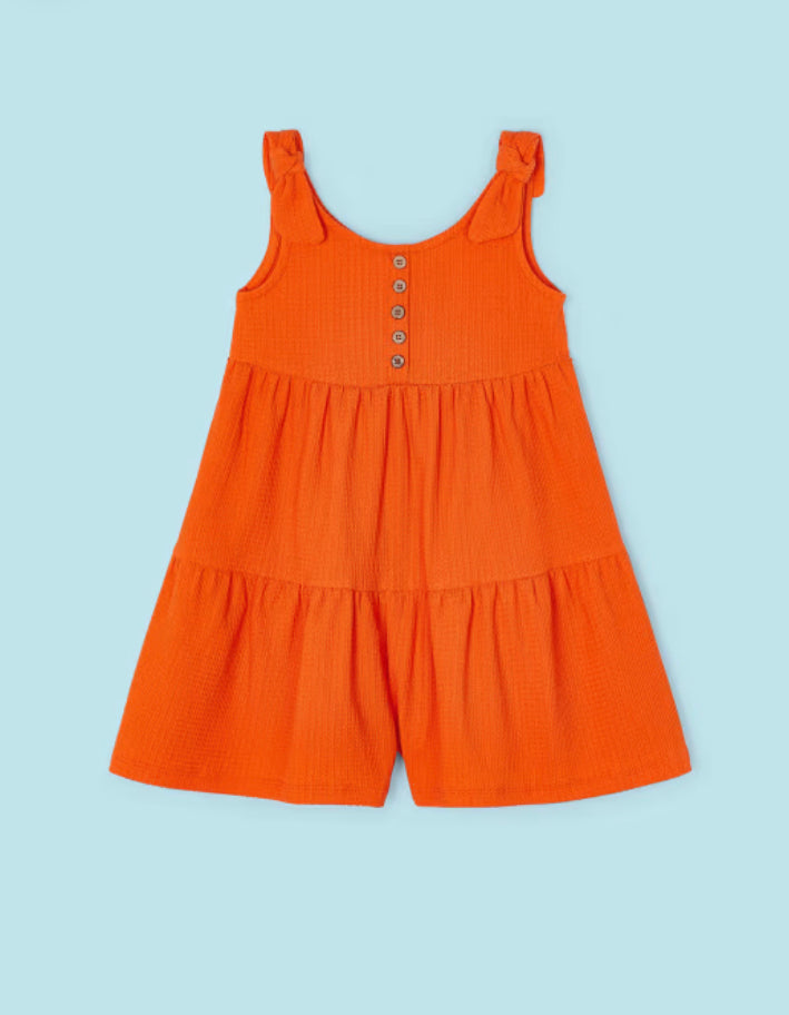 Mayoral orange strap playsuit