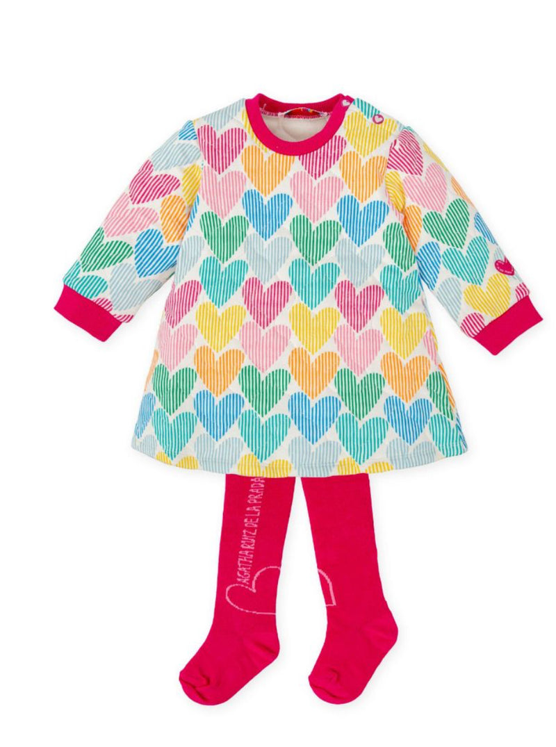 Agatha all over hearts dress & tights