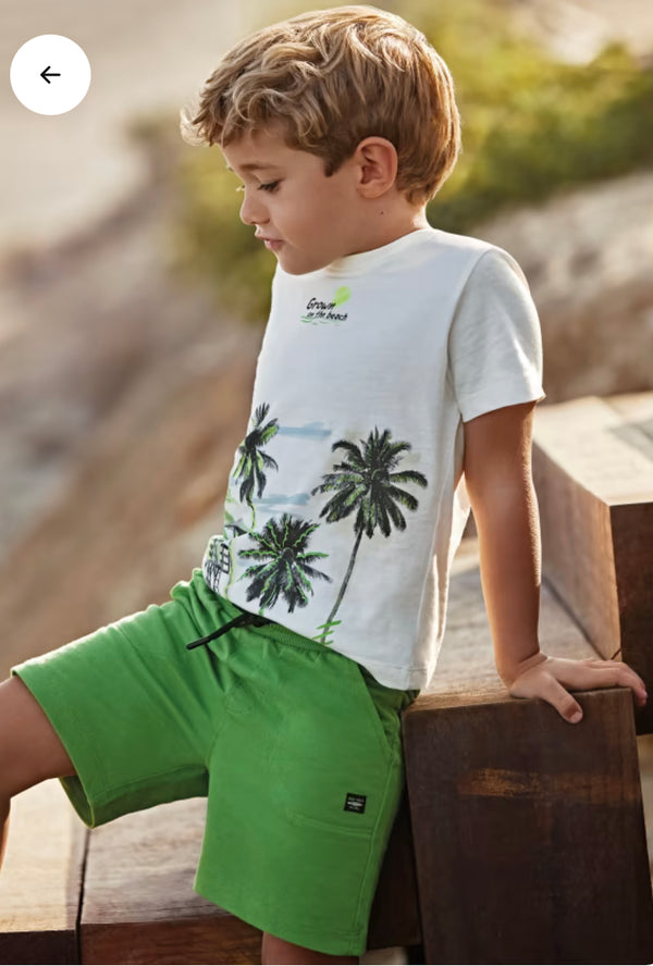 Mayoral boys palm tree shorts set