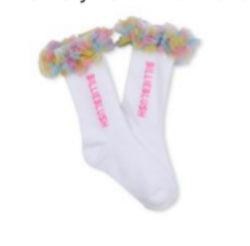 Billieblush white tulle socks