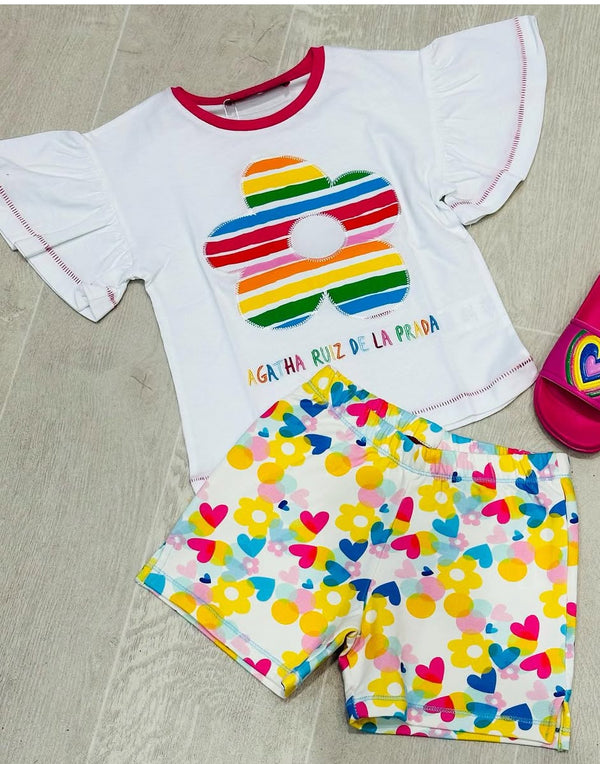 Agatha Ruiz flower shorts set