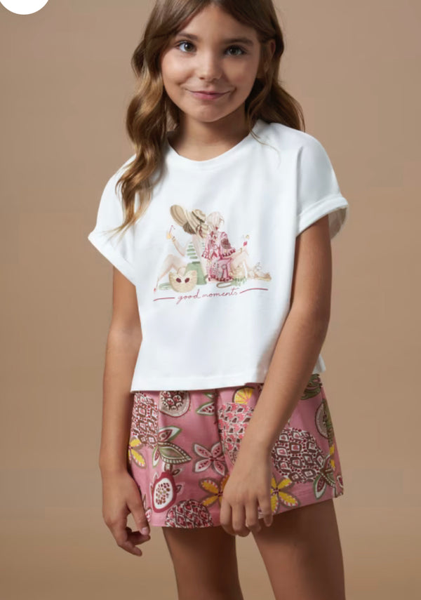 Mayoral older girls shorts set