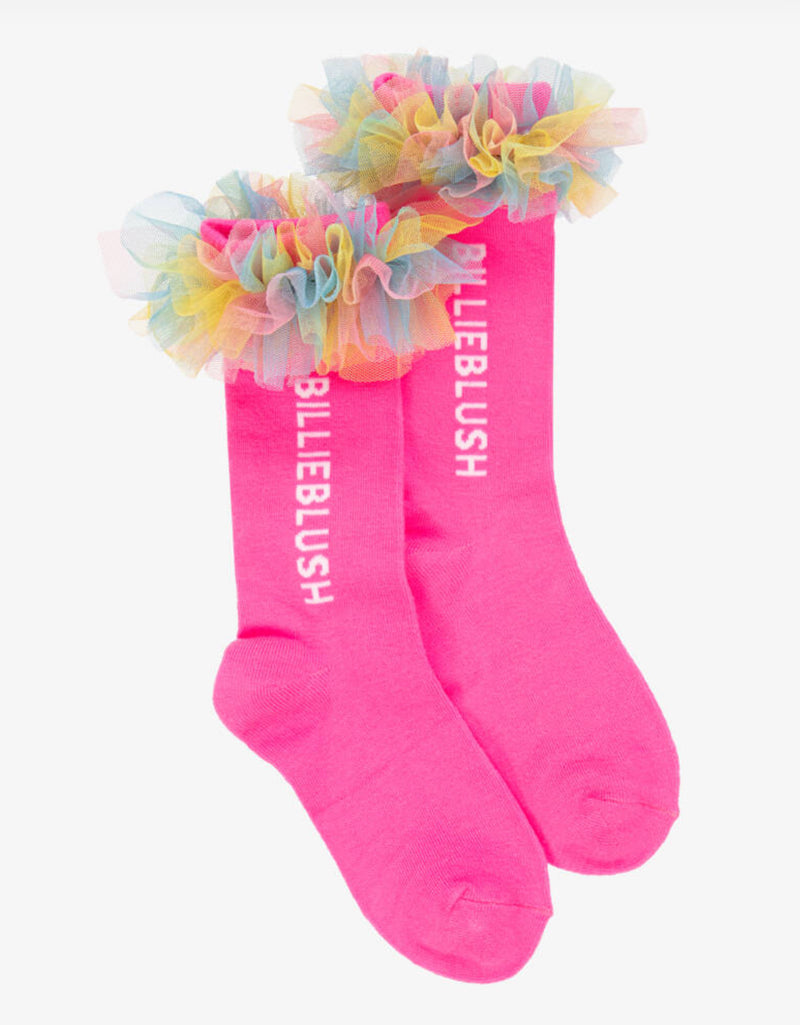 Billie pink tulle socks