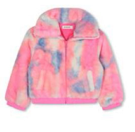 Billie blush fluffy coat