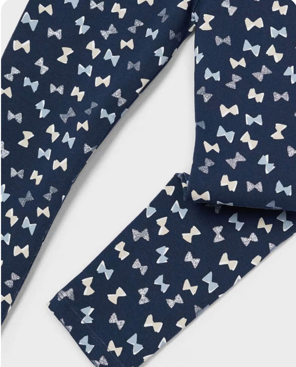 Mayoral navy bow leggings set