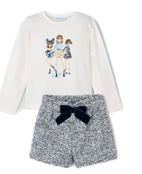 Mayoral tweed shirts set