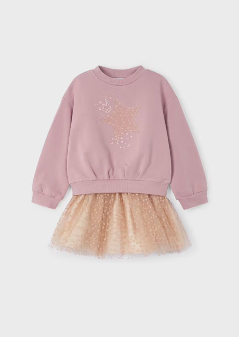 Mayoral pink tulle skirt & jumper set