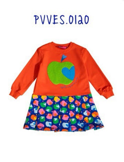 Agatha orange apples dress