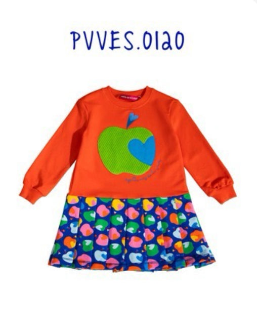 Agatha orange apples dress