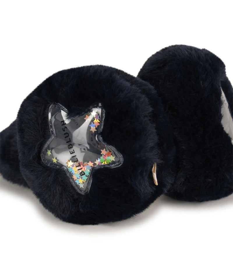 Billie blush navy ear muffs
