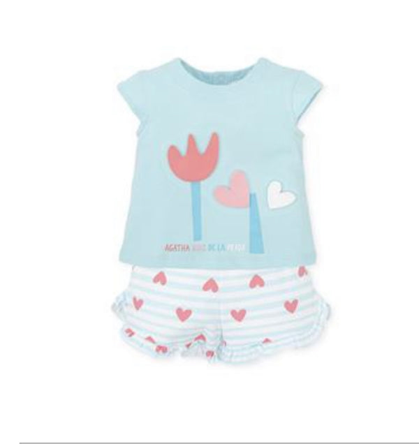 Agatha blue hearts and tulip shorts