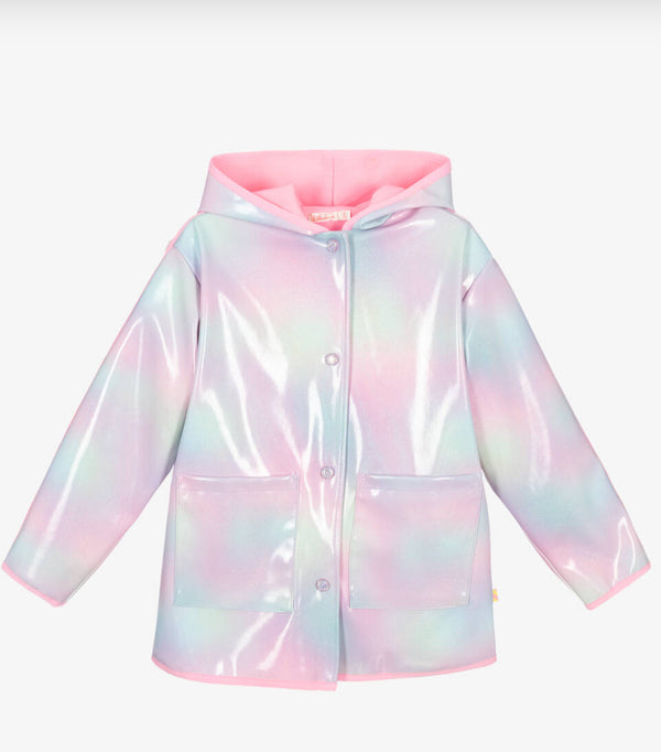 Billie blush rain coat
