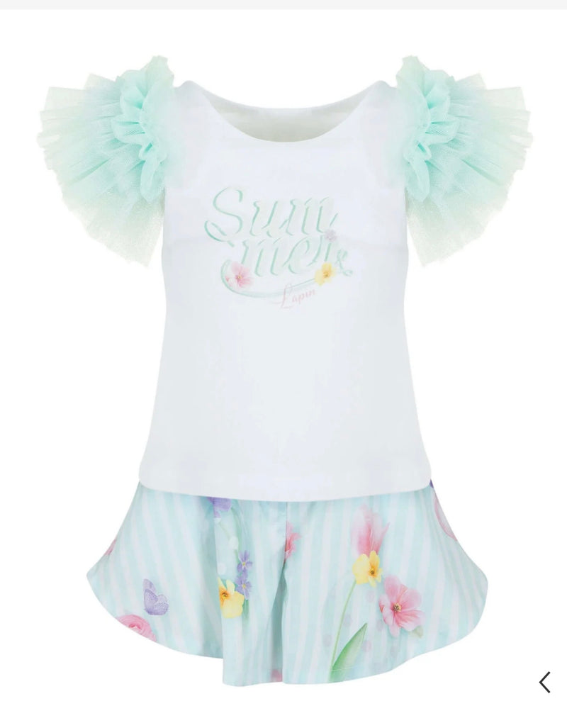 Lapin house tulle shorts set