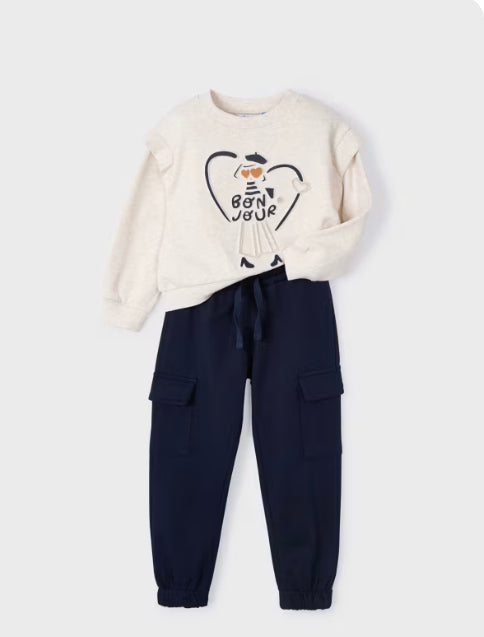 Girls mayoral heart tracksuit