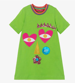 Agatha ruiz green faces dress