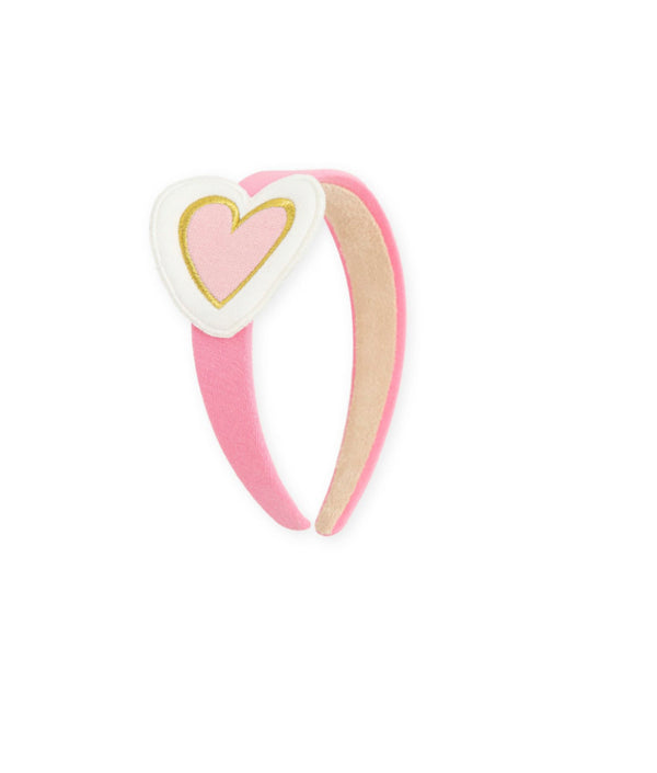 Agatha pink heart headband