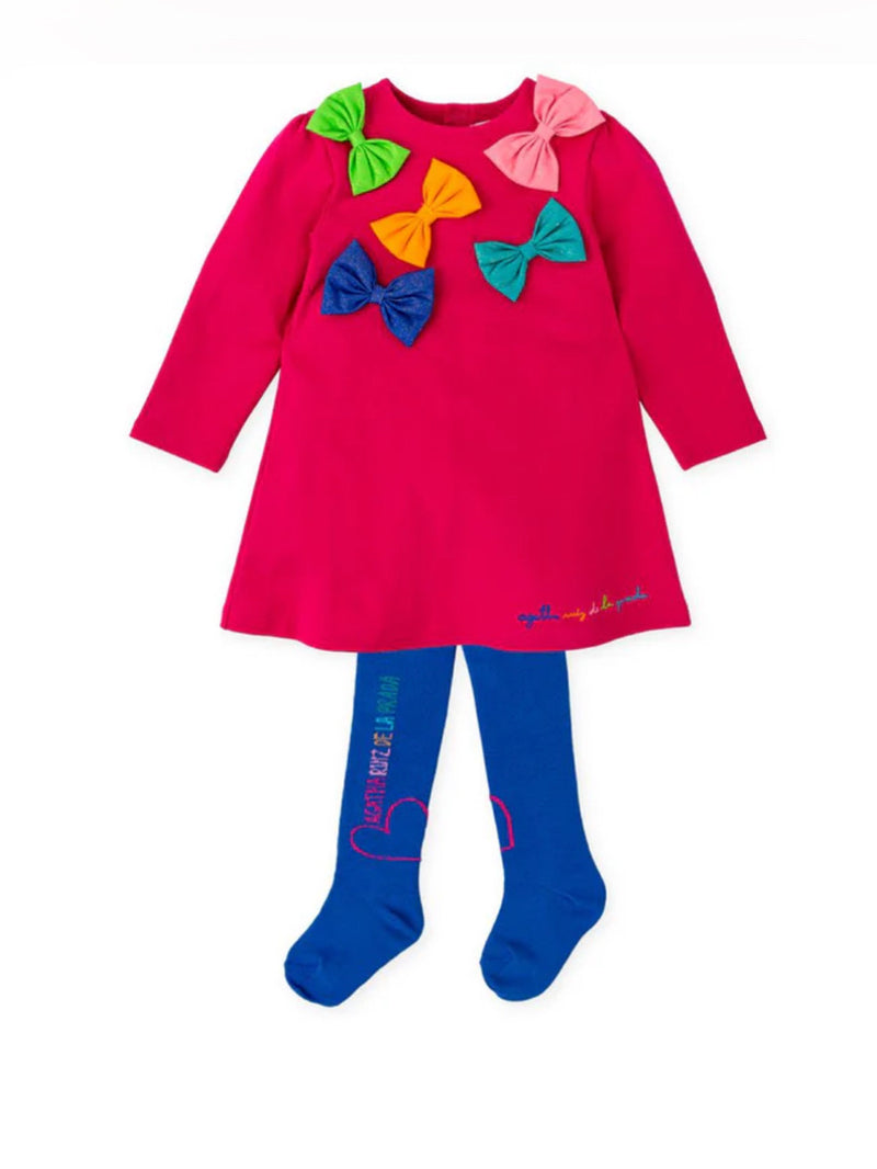 Agatha bow dress & tights