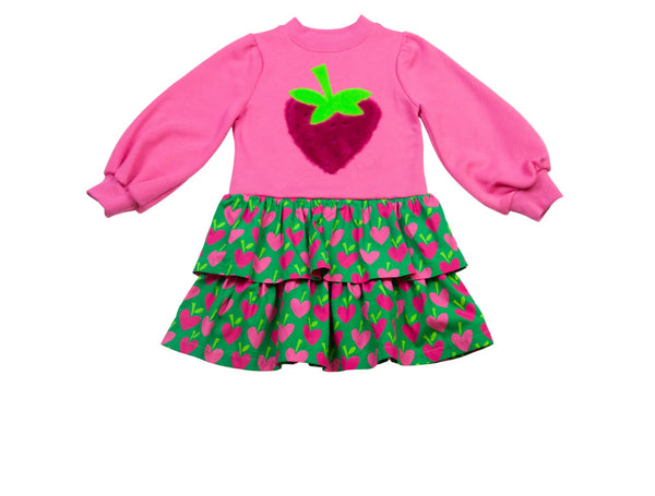 Agatha strawberry ruffle dress