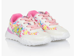 Agatha Ruiz white heart trainers