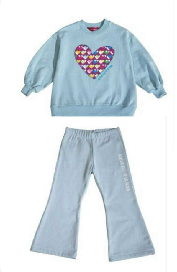 Agatha pale blue flare tracksuit