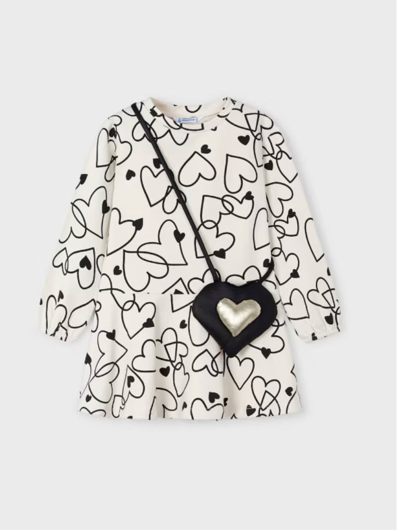 Mayoral heart dress & bag