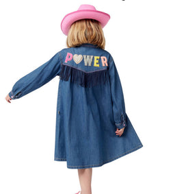 Billie blush tassle power dress