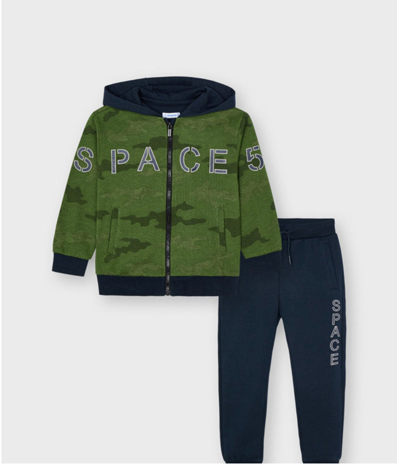 Mayoral boys space tracksuit green