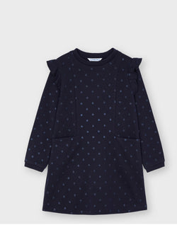 Mayoral navy glitter spot dress