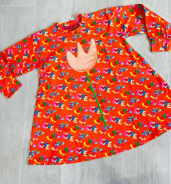 Agatha orange heart dress